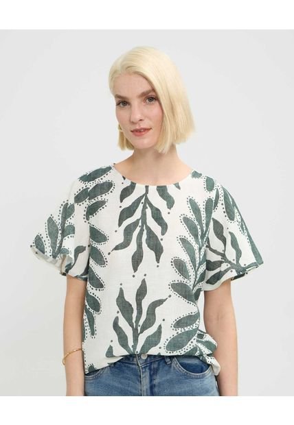 Blusa Para Mujer Manga Corta Color Verde Marca Patprimo #30123474