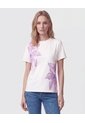 Camiseta De Manga Corta Regular Para Mujer  Para Mujer Blanco Patprimo de Patprimo