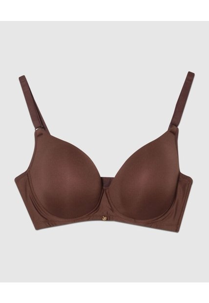 Brasier Copa Entera Unicolor  Para Mujer Café Patprimo