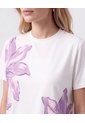 Camiseta De Manga Corta Regular Para Mujer  Para Mujer Blanco Patprimo de Patprimo