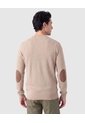 Saco Tejido De Cuello Redondo Para Hombre  Para Hombre Beige Patprimo de Patprimo