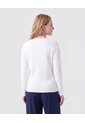 Saco Tejido En Rib Con Cuello En V Para Mujer  Para Mujer Blanco Patprimo de Patprimo
