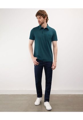 Polo Estampada, Cuello Duro  Para Hombre Verde Patprimo