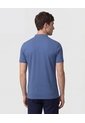 Polo Unicolor Cuello Mao   Para Hombre Azul Patprimo de Patprimo