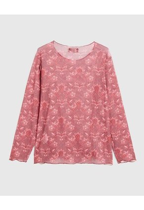 Camiseta Para Mujer Manga Larga Cuello Redondo Color Vino Marca Patprimo #14091432