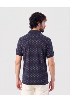 Polo Estampada Con Bolsillo Para Hombre Azul Patprimo