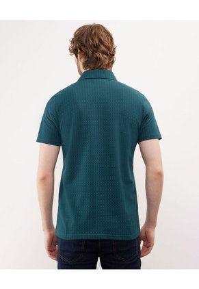 Polo Estampada, Cuello Duro  Para Hombre Verde Patprimo