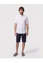 Camisa Manga Corta Cuello Mao   Para Hombre Azul Patprimo de Patprimo