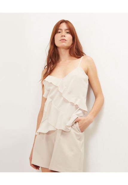 Blusa Para Mujer Manga Sisa Color Camel Marca Patprimo #30123252