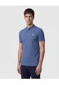 Polo Unicolor Cuello Mao   Para Hombre Azul Patprimo de Patprimo