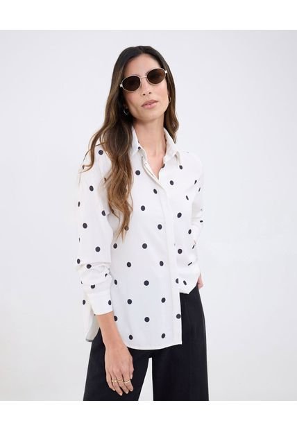 Camisa Para Mujer Manga Larga Color Blanco Marca Patprimo #30010740