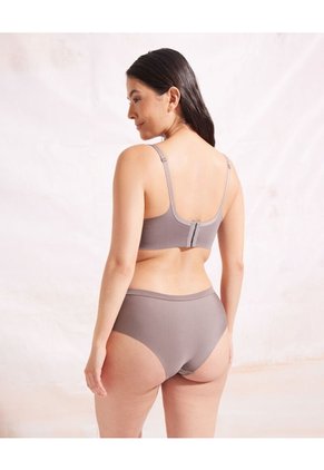 Brasier Copa Entera Unicolor Talle Largo  Para Mujer Café Patprimo