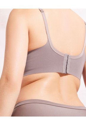 Brasier Copa Entera Unicolor Talle Largo  Para Mujer Café Patprimo