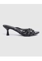 Sandalias De Tacón Con Tiras Cruzadas   Para Mujer Negro Patprimo de Patprimo