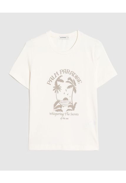 Camiseta Para Mujer Manga Corta Cuello Redondo Color Blanco Marca Patprimo #30093811
