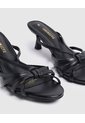 Sandalias De Tacón Con Tiras Cruzadas   Para Mujer Negro Patprimo de Patprimo