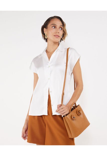 Camisa Para Mujer Manga Corta Color Blanco Marca Patprimo #30010609