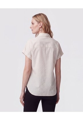 Camisa Manga Con Doblez Mujer  Para Mujer Blanco Patprimo