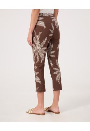 Pantalon Capri Estampado   Para Mujer Café Patprimo