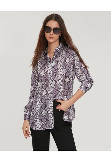 Camisa Para Mujer Manga Larga Color Café  Marca Patprimo #30010591