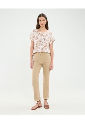 Blusa Para Mujer Manga Corta Color Café Marca Patprimo #30123498