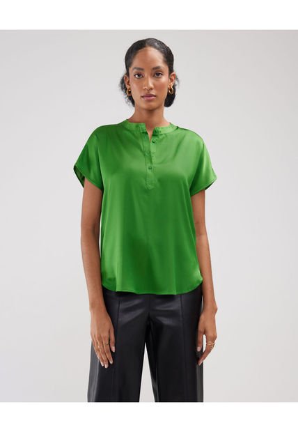 Blusa Para Mujer Manga Corta Color Verde  Marca Patprimo #30123317