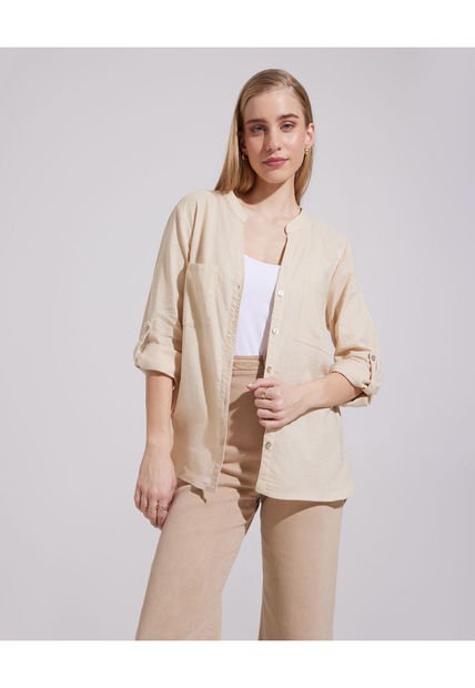 Blusa Para Mujer Manga Larga Color Beige Marca Patprimo #30123042