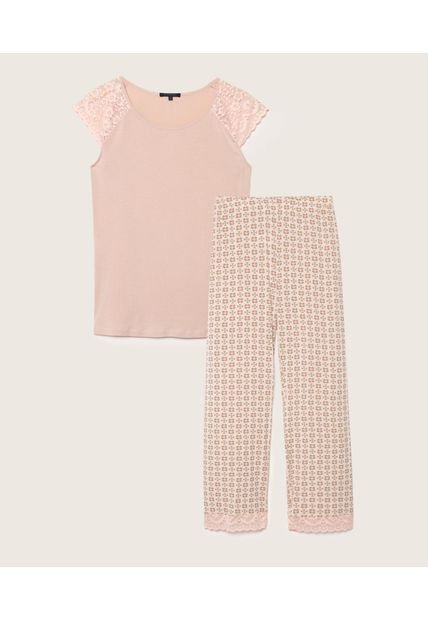 Pijama Mujer Patprimo M/C P/L Rosa Viscosa