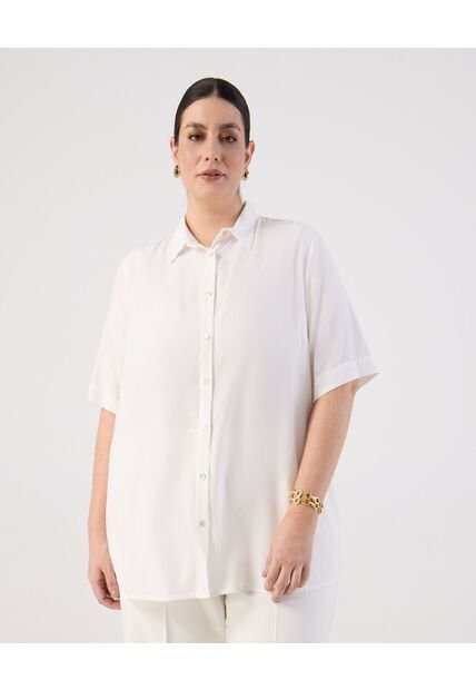 Camisa  Para Mujer Manga Corta Color Blanco Marca Patprimo #14010203