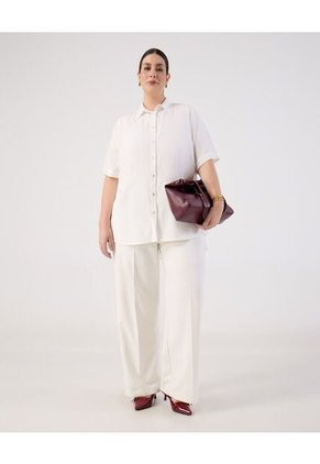 Camisa  Para Mujer Manga Corta Color Blanco Marca Patprimo #14010203