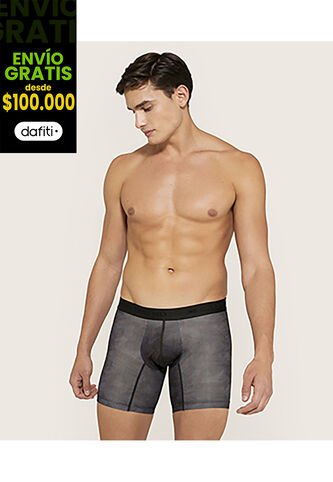 Boxer X2 Para Hombre Fleat Seamer Medio Color Gris Marca Patprimo #44000328 Patprimo
