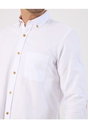 Camisa  Para Hombre Manga Larga Con Bolsillo Cuello B Color Blanco Marca Patprimo #44017334