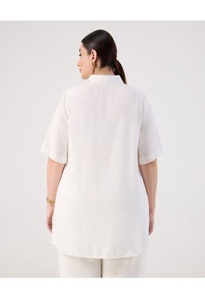 Camisa  Para Mujer Manga Corta Color Blanco Marca Patprimo #14010203