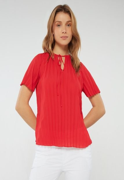 Blusa Para Mujer Manga 3/4 Color Rojo  Marca Patprimo #30123164