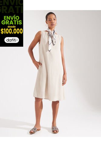 Vestido Para Mujer Manga Sisa Color Beige Marca Patprimo #30170910 Patprimo