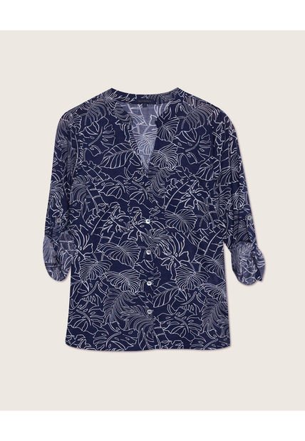 Blusa Para Mujer Manga Larga Color Azul Oscuro Marca Patprimo #30123063
