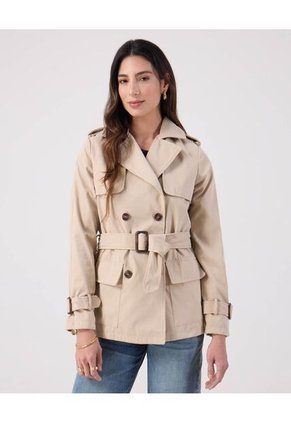 Chaqueta Para Mujer Trench Color Crema Marca Patprimo #30080567