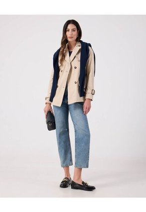 Chaqueta Para Mujer Trench Color Crema Marca Patprimo #30080567