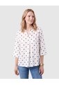 Blusa Estampada Manga 3/4 Para Mujer  Para Mujer Blanco Patprimo de Patprimo