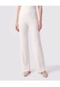 Pantalón De Caída Fluida Mujer  Para Mujer Crema Patprimo de Patprimo