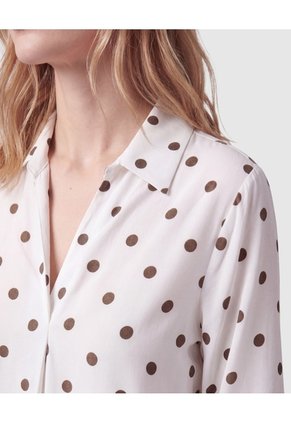 Blusa Estampada Manga 3/4 Para Mujer  Para Mujer Blanco Patprimo