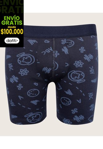 Boxer Para Niño Fleat Seamer Color Azul  Marca Patprimo #66000083 Patprimo