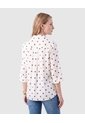 Blusa Estampada Manga 3/4 Para Mujer  Para Mujer Blanco Patprimo de Patprimo
