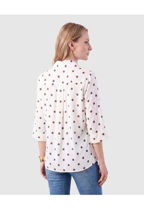 Blusa Estampada Manga 3/4 Para Mujer  Para Mujer Blanco Patprimo
