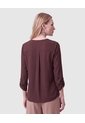 Blusa Unicolor Manga 3/4 Para Mujer  Para Mujer Café Patprimo de Patprimo