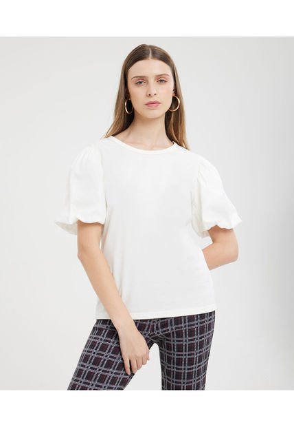Camiseta Para Mujer Manga Corta Color Blanco Marca Patprimo #30093324