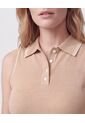 Polo Texturizada Cuello En Contraste Mujer  Para Mujer Café Patprimo de Patprimo