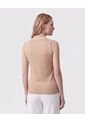 Polo Texturizada Cuello En Contraste Mujer  Para Mujer Café Patprimo de Patprimo