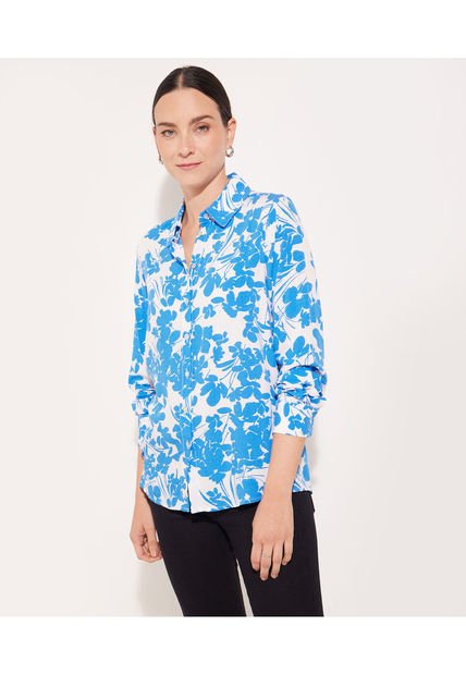 Camisa Para Mujer Manga Larga Color Azul Rey Marca Patprimo #30010545