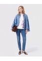 Jean Straight De Tiro Medio Para Mujer  Para Mujer Azul Patprimo de Patprimo